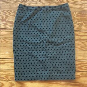 Boden Green polka dot pencil skirt Sz 8 uk 12